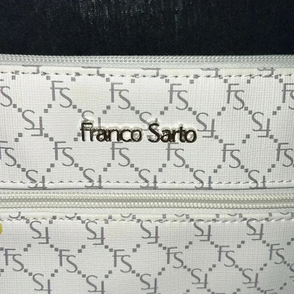 Franco Sarto Women’s Monogram Floral White Vegan Crossbody Purse Bag Wedding - Picture 5 of 16